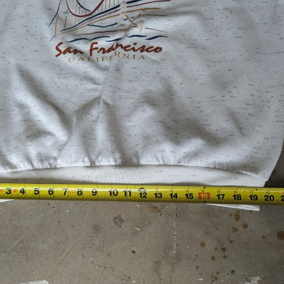 Vintage San Francisco California Collared Sweatshirt Bridge 1/4 Zip Blue - Picture 11 of 11